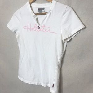 Hollister glitter logo tee